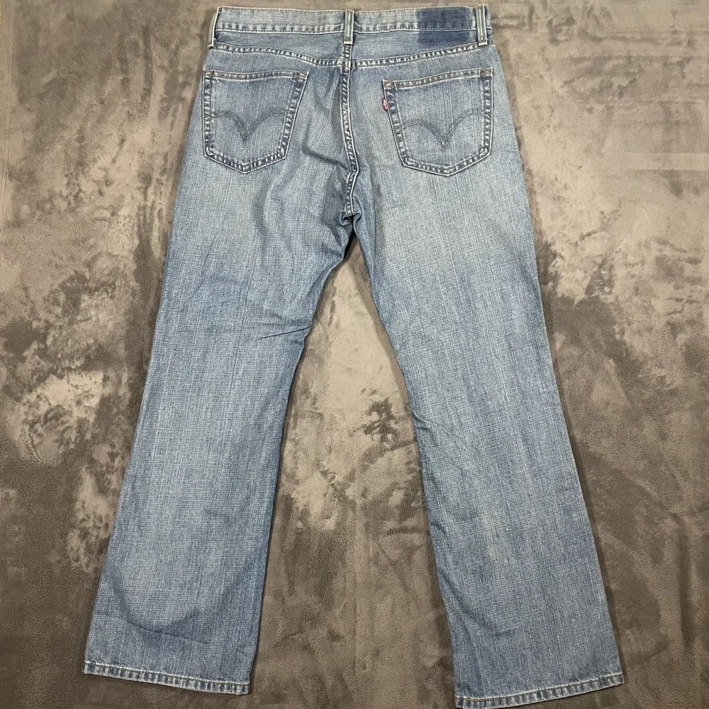 Levi's 527 Bootcut Jeans 36x30 Light Wash Blue 100% Cotton Denim